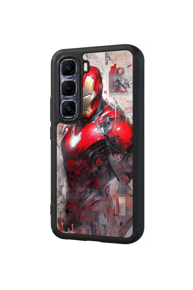 Infinix Hot 60 Pro Plus Uyumlu Iron Man ( Demir Adam ) Tasarımlı Glossy Premium Kılıf