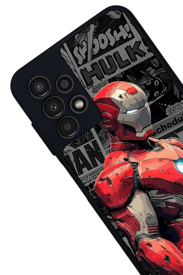 Samsung Galaxy A23 Uyumlu  Iron Man ( Demir Adam ) Tasarımlı Glossy Premium Kılıf