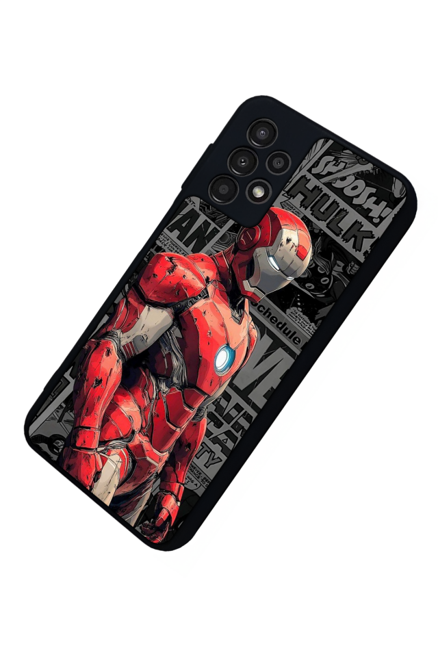 Samsung Galaxy A23 Uyumlu  Iron Man ( Demir Adam ) Tasarımlı Glossy Premium Kılıf