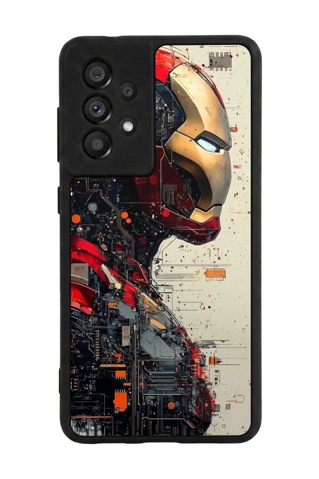 Samsung Galaxy A73 Uyumlu  Iron Man ( Demir Adam ) Tasarımlı Glossy Premium Kılıf