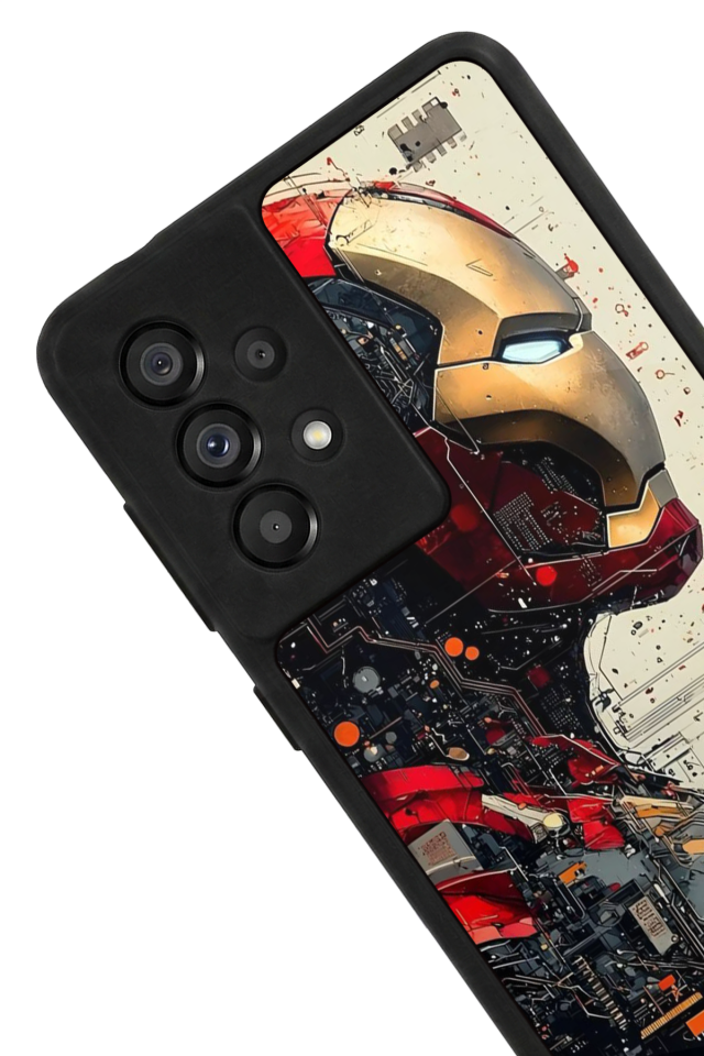 Samsung Galaxy A73 Uyumlu  Iron Man ( Demir Adam ) Tasarımlı Glossy Premium Kılıf