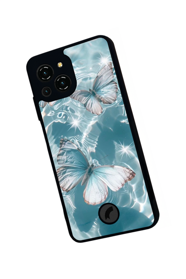 Reeder S23 Pro Max Uyumlu Kelebek Tasarımlı Glossy Premium Kılıf