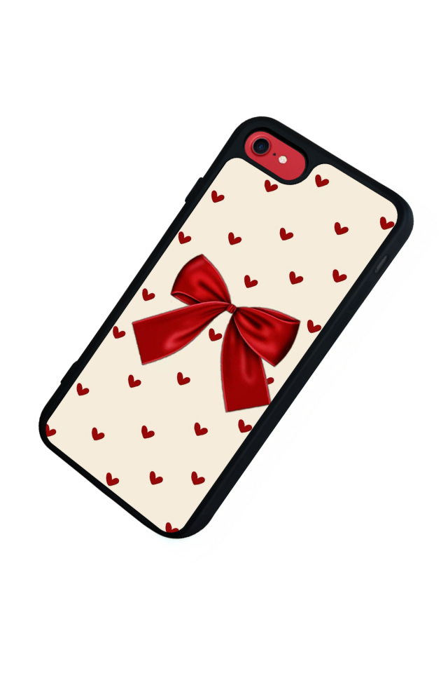 iPhone SE Uyumlu Kurdele Tasarımlı Glossy Premium Kılıf