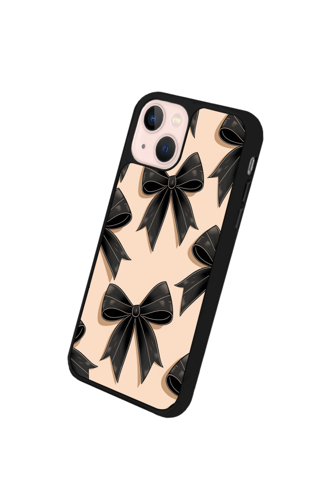 iPhone 15 Uyumlu Kurdele Tasarımlı Glossy Premium Kılıf