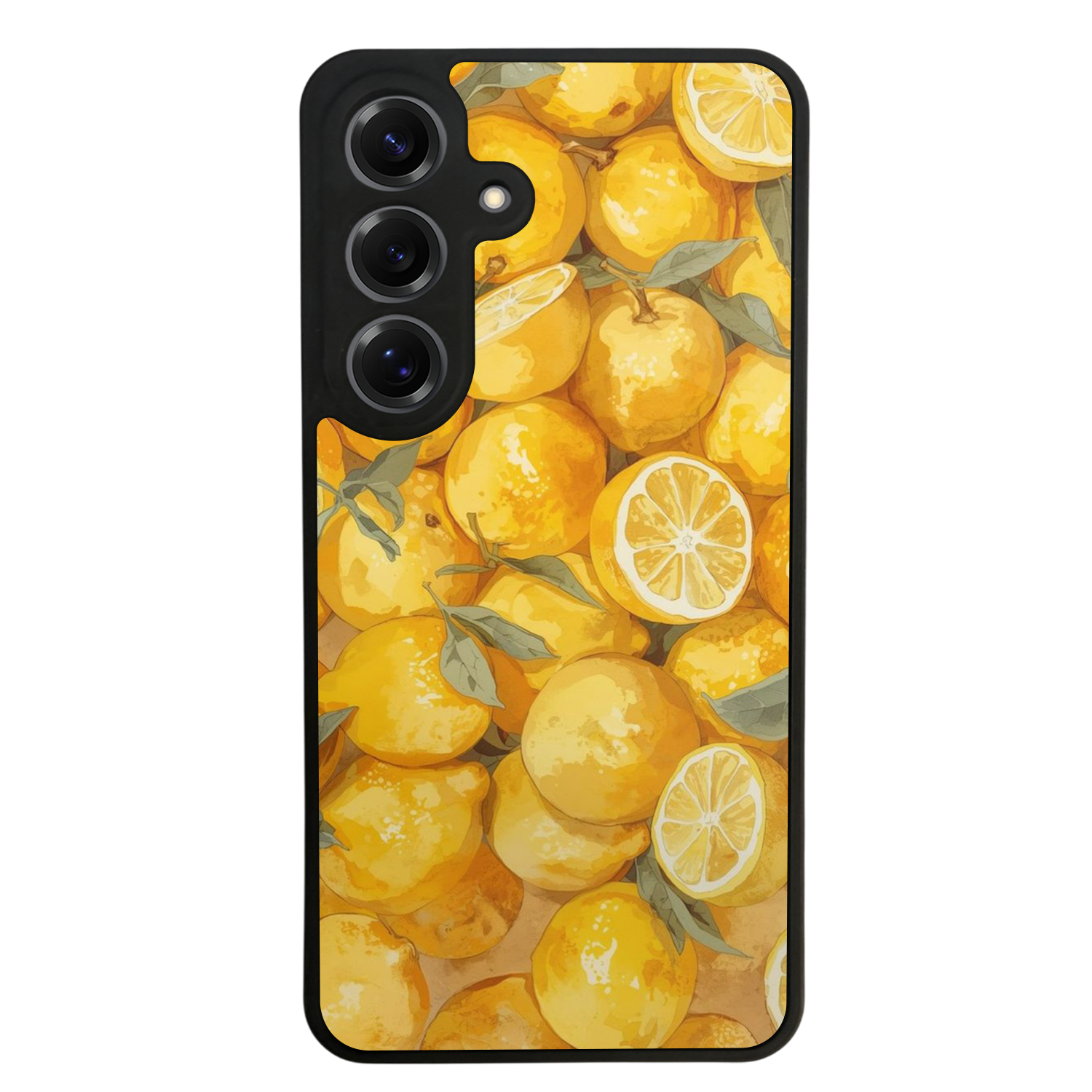 Samsung Galaxy S25 Uyumlu Limon Tasarımlı Glossy Premium Kılıf