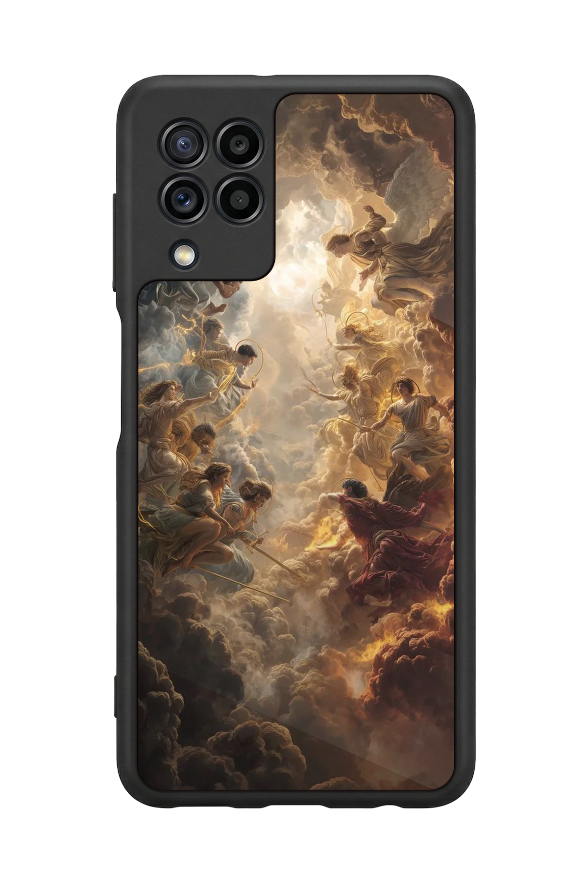 Samsung Galaxy M22 Uyumlu Melek Tasarımlı Glossy Premium Kılıf