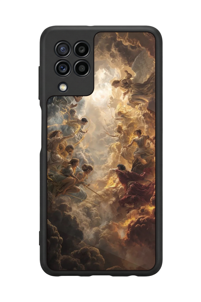 Samsung Galaxy M22 Uyumlu Melek Tasarımlı Glossy Premium Kılıf