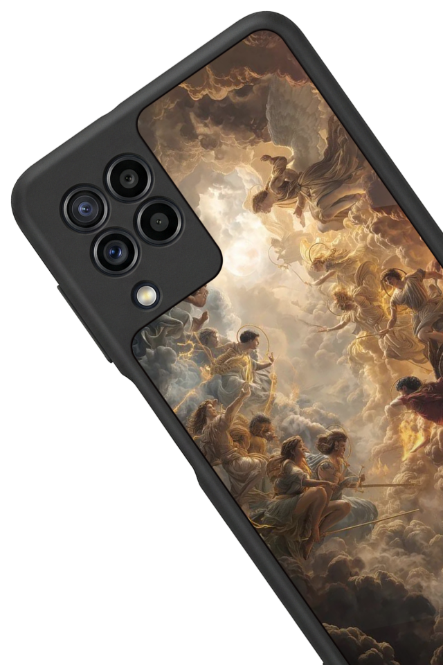 Samsung Galaxy M22 Uyumlu Melek Tasarımlı Glossy Premium Kılıf