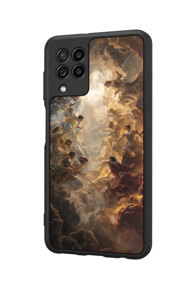 Samsung Galaxy M22 Uyumlu Melek Tasarımlı Glossy Premium Kılıf