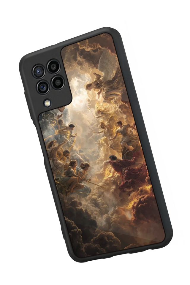 Samsung Galaxy M22 Uyumlu Melek Tasarımlı Glossy Premium Kılıf