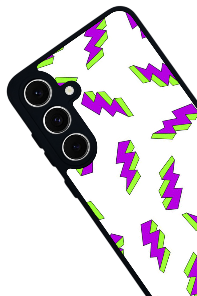 Samsung Galaxy S24 FE Uyumlu Simsek Tasarımlı Glossy Premium Kılıf