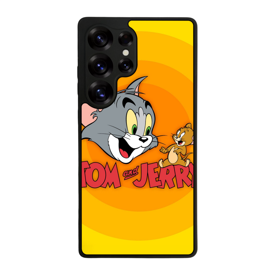 Samsung Galaxy S25 Ultra Uyumlu Tom And Jerry Tasarımlı Glossy Premium Kılıf