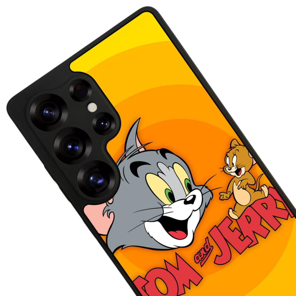 Samsung Galaxy S25 Ultra Uyumlu Tom And Jerry Tasarımlı Glossy Premium Kılıf