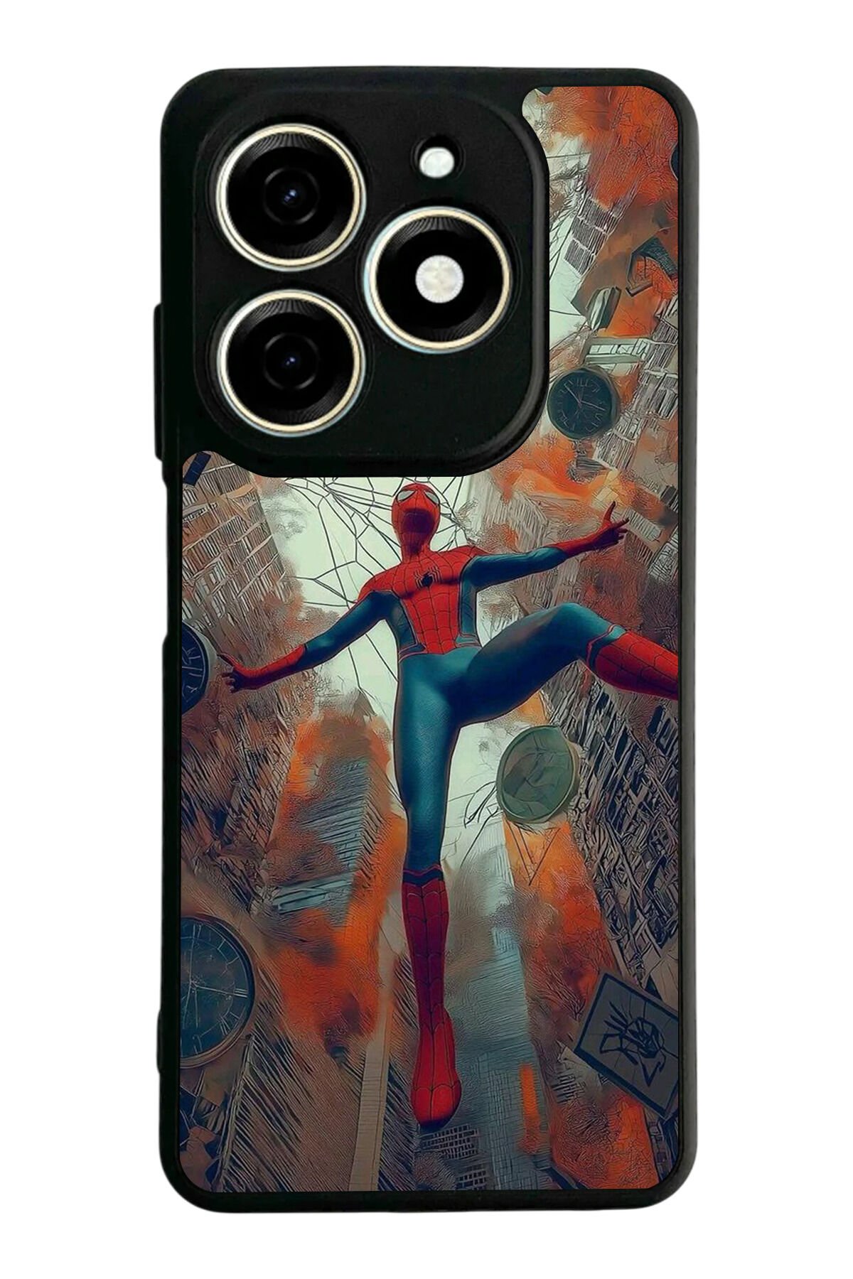Tecno Spark 20/20C Uyumlu Spider Man ( Örümcek Adam ) Tasarımlı Glossy Premium Kılıf