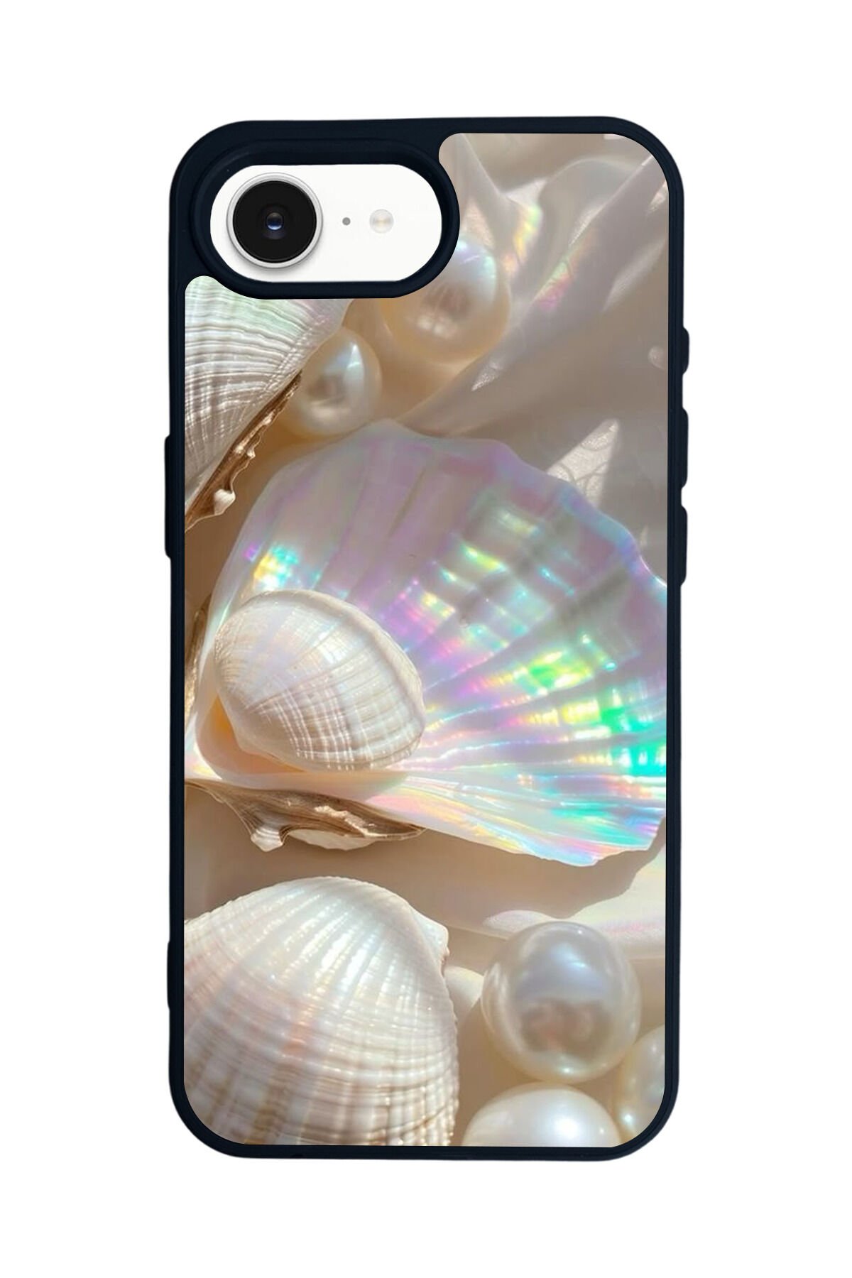 iPhone 16E Uyumlu İnci Tasarımlı Glossy Premium Kılıf