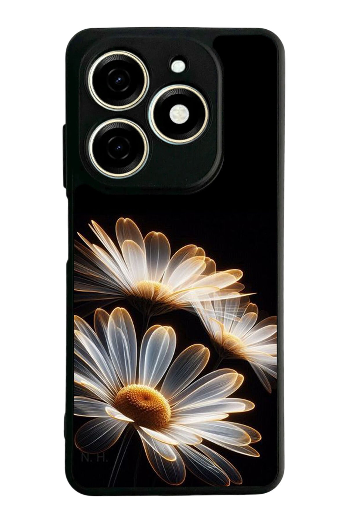 Infınıx Smart 8 Pro Uyumlu Cicek Tasarımlı Glossy Premium Kılıf