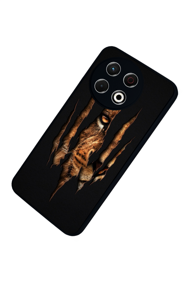 Tecno Spark 30 Pro Uyumlu Aslan Tasarımlı Glossy Premium Kılıf