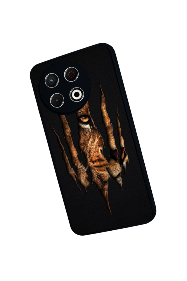 Tecno Spark 30 Pro Uyumlu Aslan Tasarımlı Glossy Premium Kılıf