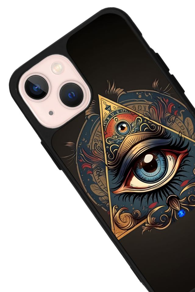 iPhone 13 Mini Uyumlu Göz Tasarımlı Glossy Premium Kılıf