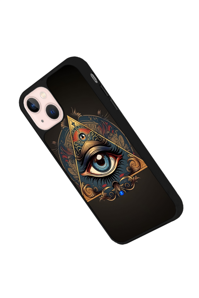 iPhone 13 Mini Uyumlu Göz Tasarımlı Glossy Premium Kılıf