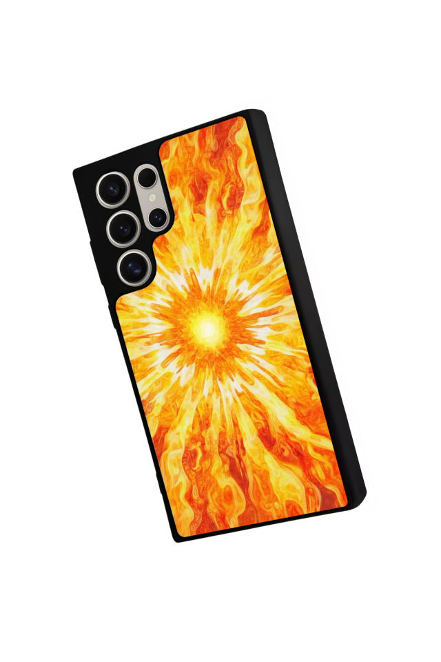 Samsung Galaxy S23 Ultra Uyumlu Güneş Tasarımlı Glossy Premium Kılıf