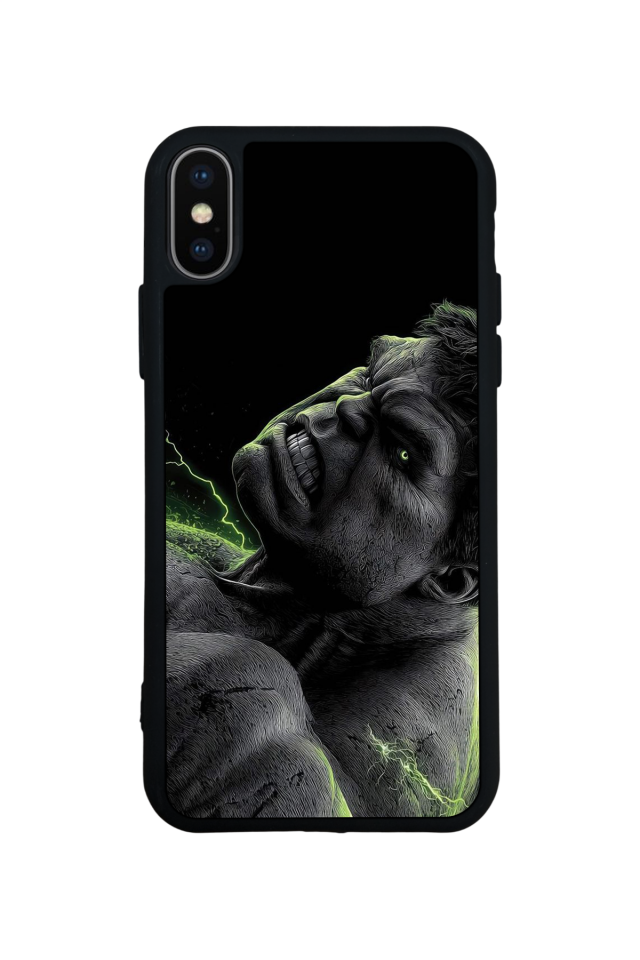 iPhone X/ XS Uyumlu Hulk Tasarımlı Glossy Premium Kılıf