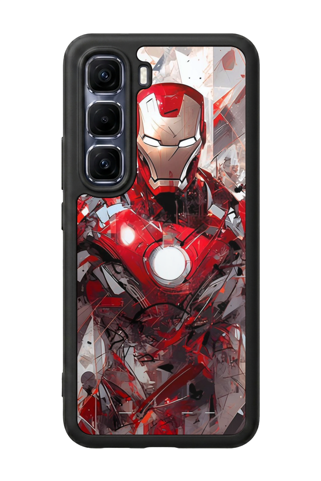 Infinix Hot 60 Pro Plus Uyumlu Iron Man ( Demir Adam ) Tasarımlı Glossy Premium Kılıf