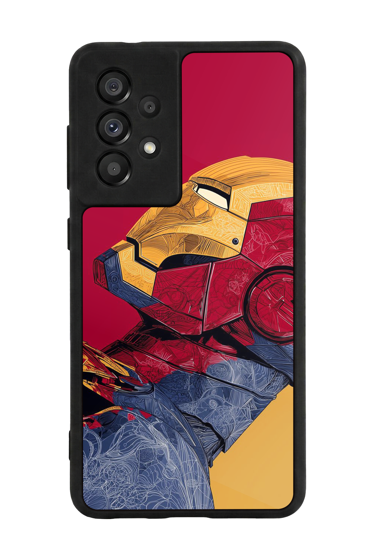 Samsung Galaxy A73 Uyumlu  Iron Man ( Demir Adam ) Tasarımlı Glossy Premium Kılıf