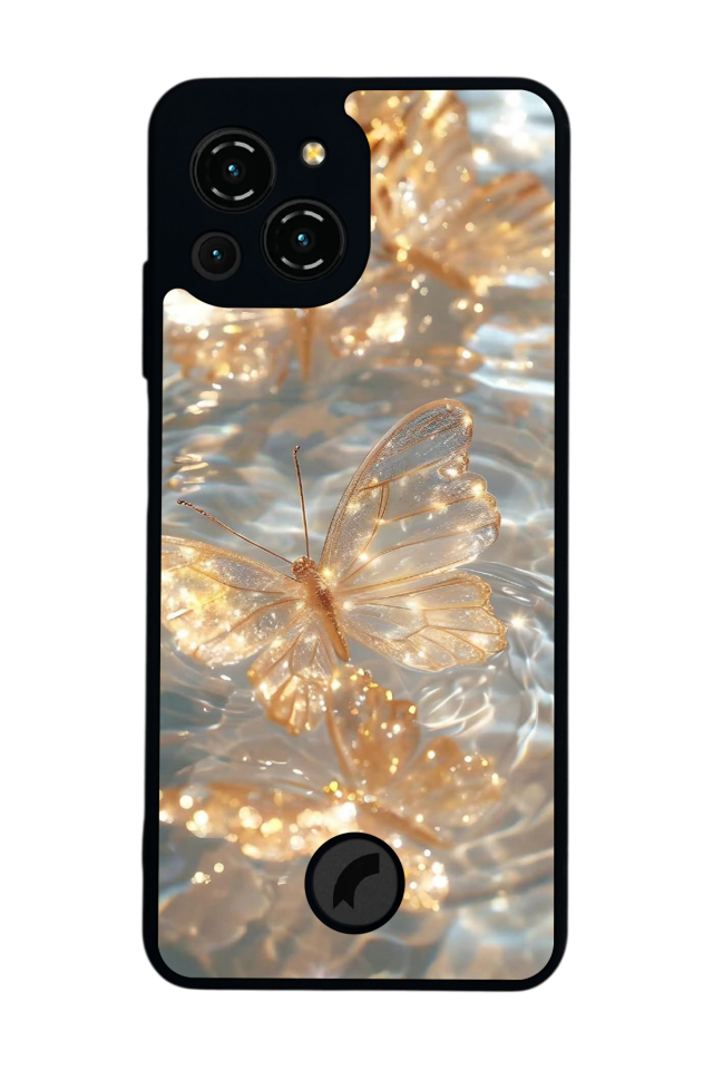 Reeder S23 Pro Max Uyumlu Kelebek Tasarımlı Glossy Premium Kılıf