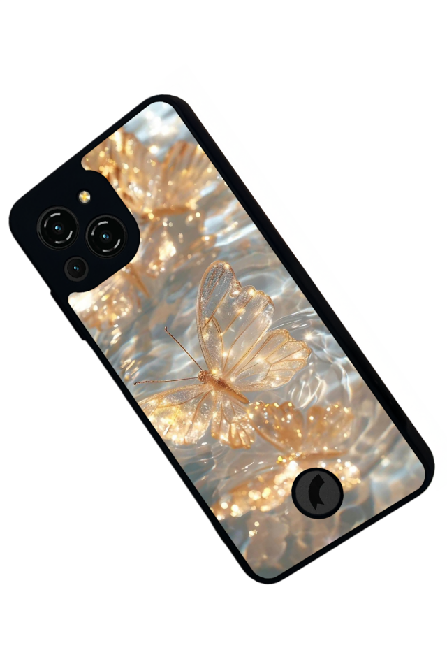 Reeder S23 Pro Max Uyumlu Kelebek Tasarımlı Glossy Premium Kılıf