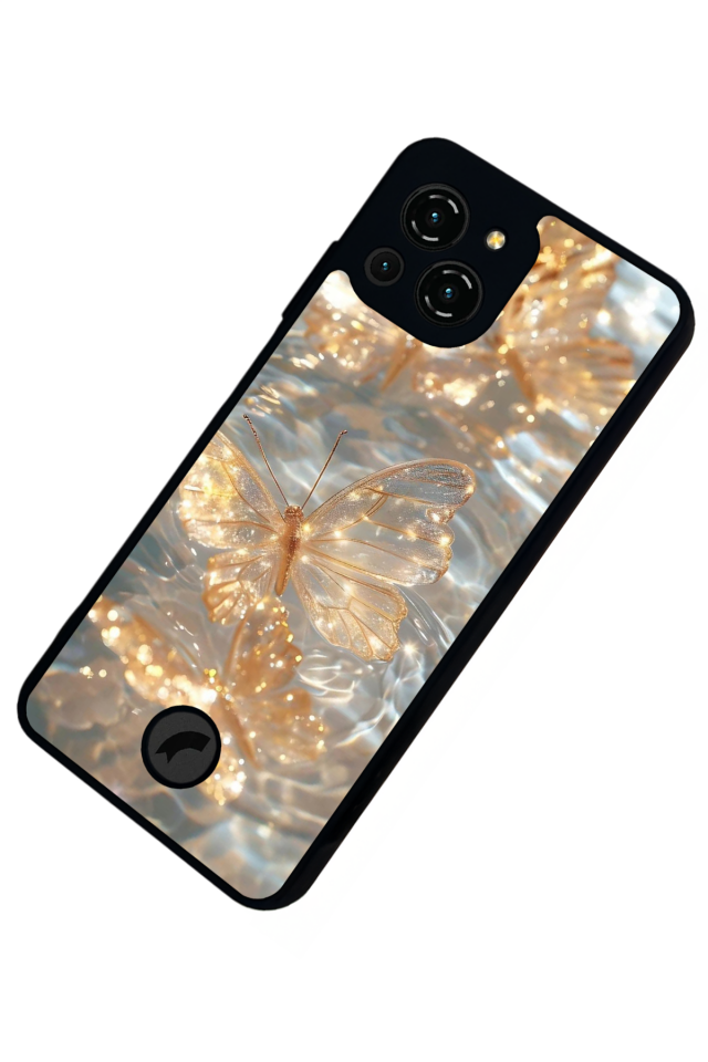 Reeder S23 Pro Max Uyumlu Kelebek Tasarımlı Glossy Premium Kılıf