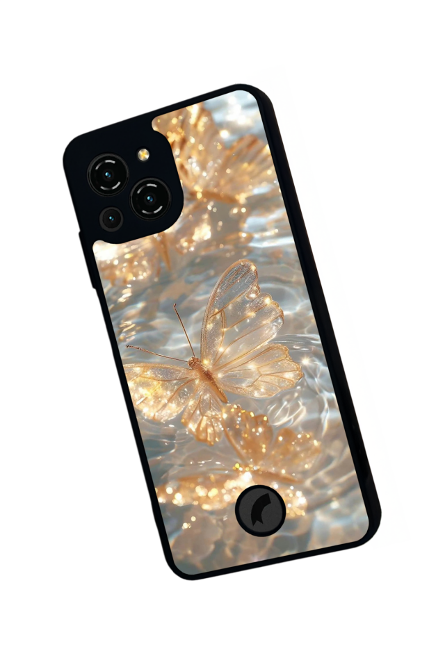 Reeder S23 Pro Max Uyumlu Kelebek Tasarımlı Glossy Premium Kılıf