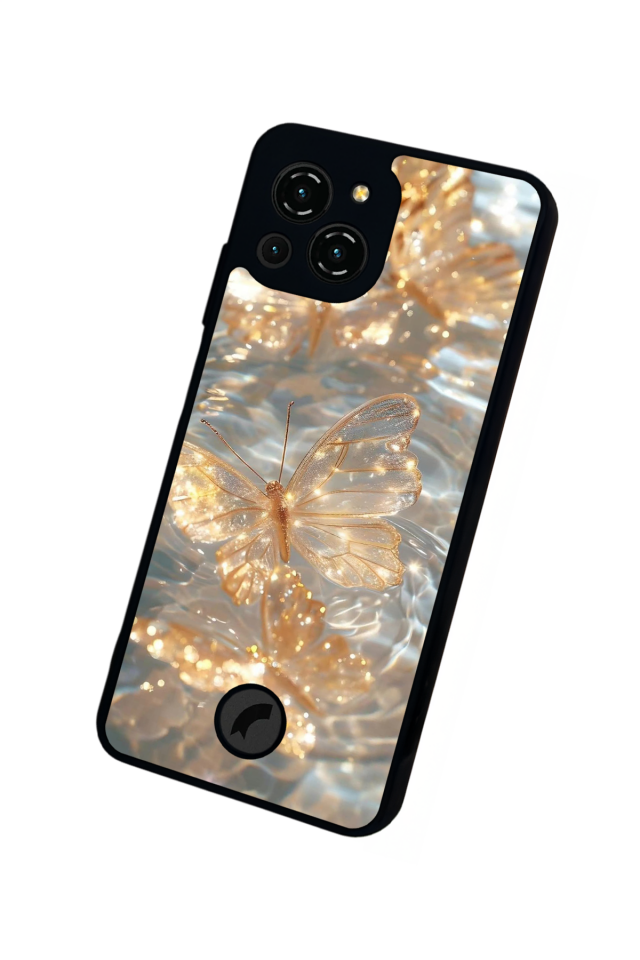 Reeder S23 Pro Max Uyumlu Kelebek Tasarımlı Glossy Premium Kılıf
