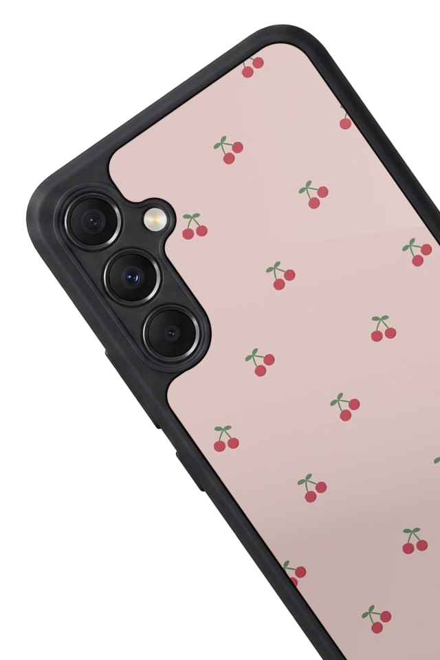 Samsung Galaxy M34 Uyumlu Kiraz Tasarımlı Glossy Premium Kılıf