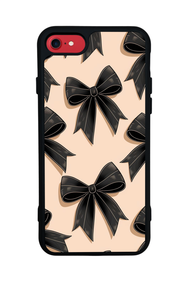 iPhone SE Uyumlu Kurdele Tasarımlı Glossy Premium Kılıf