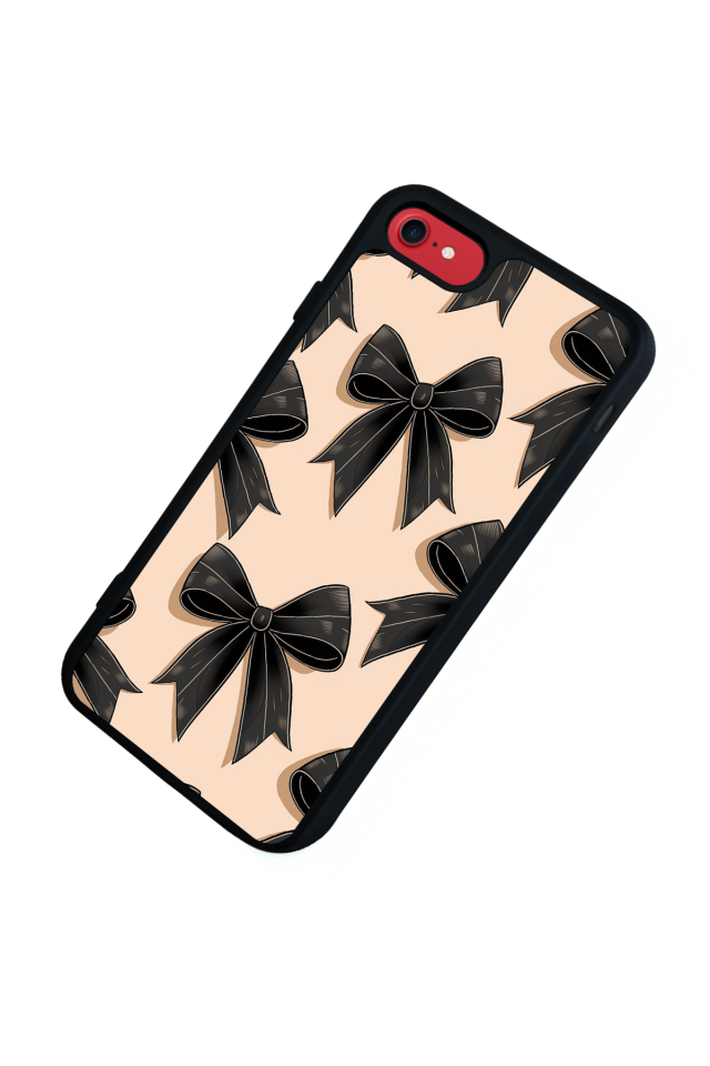 iPhone SE Uyumlu Kurdele Tasarımlı Glossy Premium Kılıf