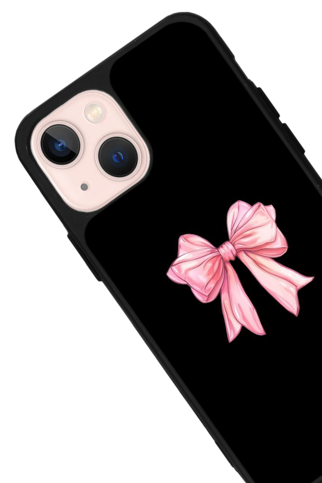 iPhone 15 Uyumlu Kurdele Tasarımlı Glossy Premium Kılıf
