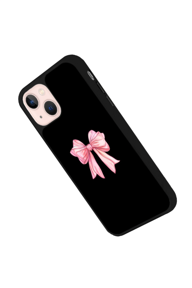 iPhone 15 Uyumlu Kurdele Tasarımlı Glossy Premium Kılıf