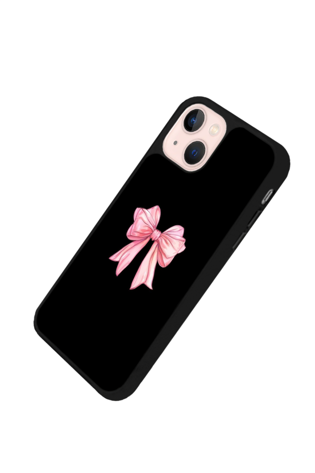 iPhone 15 Uyumlu Kurdele Tasarımlı Glossy Premium Kılıf