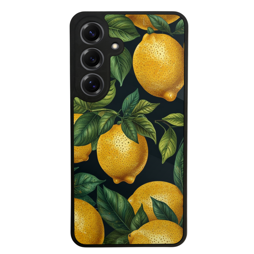 Samsung Galaxy S25 Uyumlu Limon Tasarımlı Glossy Premium Kılıf