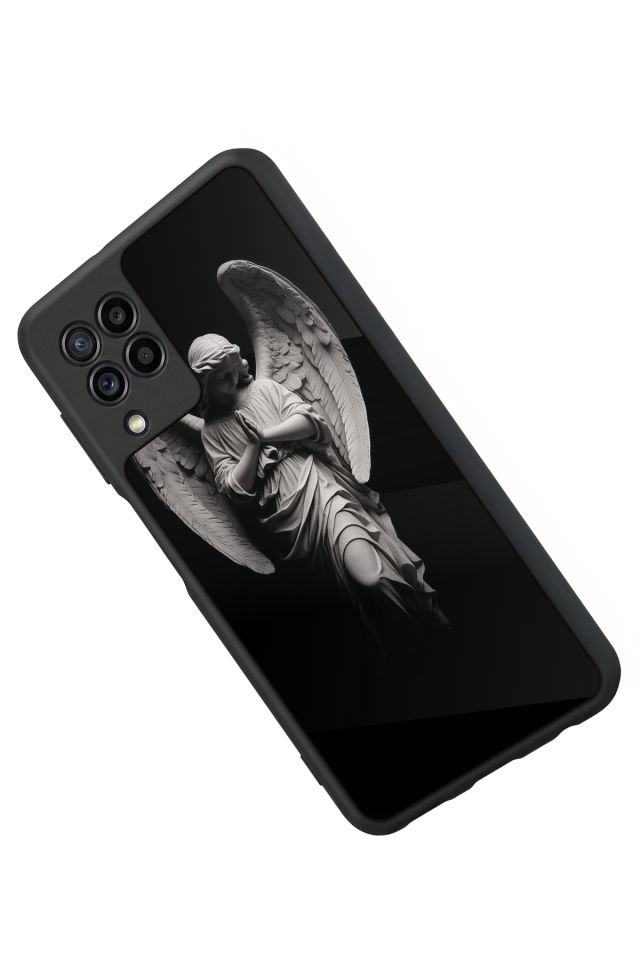 Samsung Galaxy M22 Uyumlu Melek Tasarımlı Glossy Premium Kılıf