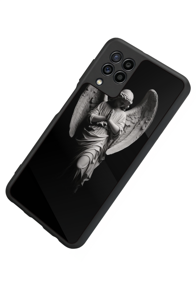 Samsung Galaxy M22 Uyumlu Melek Tasarımlı Glossy Premium Kılıf