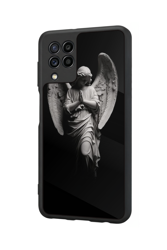 Samsung Galaxy M22 Uyumlu Melek Tasarımlı Glossy Premium Kılıf