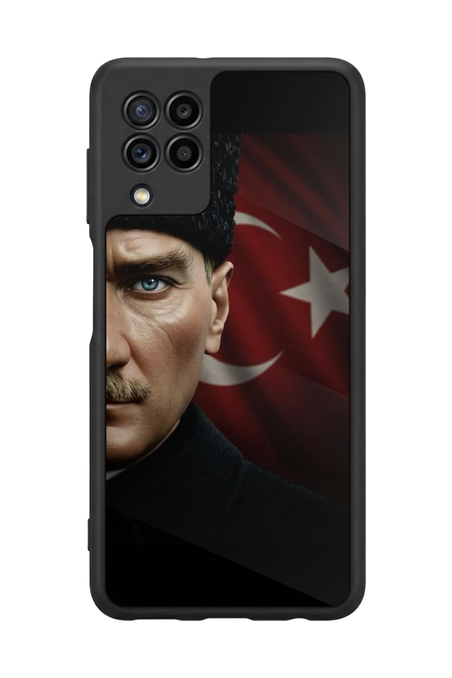 Samsung Galaxy M32 Uyumlu Mustafa Kemal Ataturk Tasarımlı Glossy Premium Kılıf