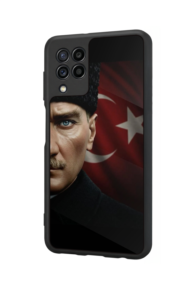 Samsung Galaxy M32 Uyumlu Mustafa Kemal Ataturk Tasarımlı Glossy Premium Kılıf