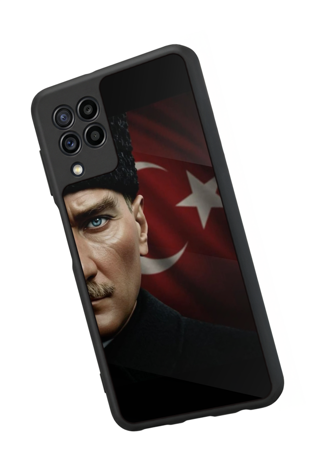 Samsung Galaxy M32 Uyumlu Mustafa Kemal Ataturk Tasarımlı Glossy Premium Kılıf