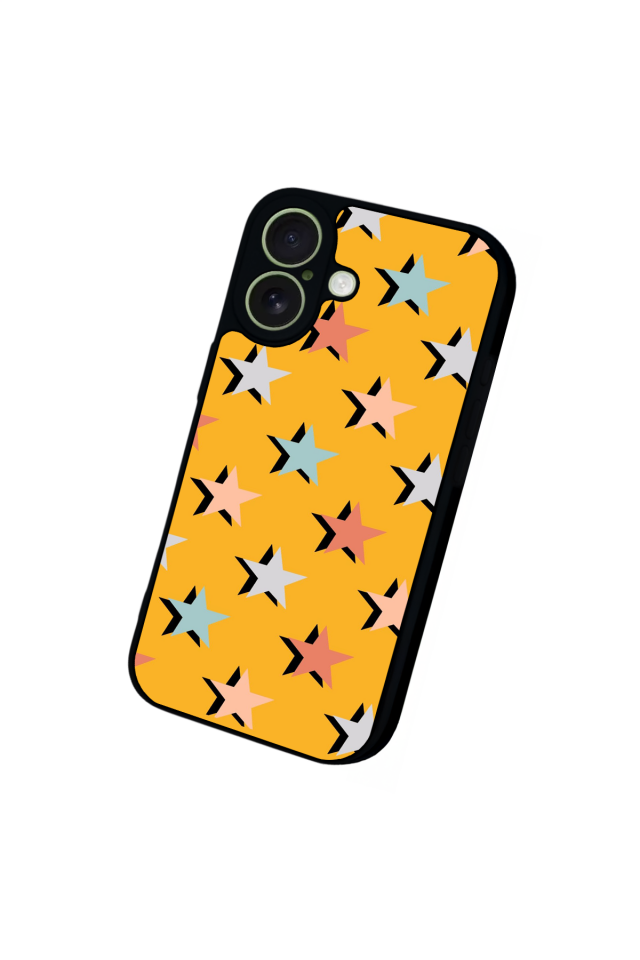 iPhone 17 Uyumlu Retro Yildizlar Tasarımlı Glossy Premium Kılıf