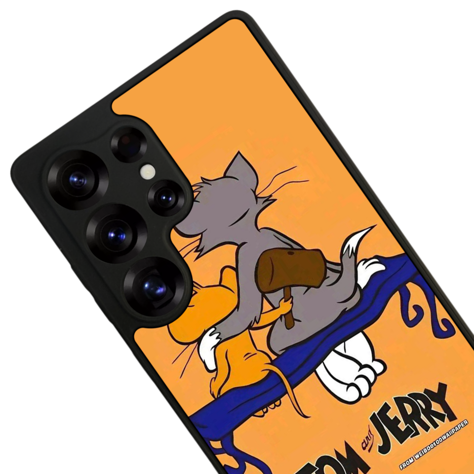 Samsung Galaxy S25 Ultra Uyumlu Tom And Jerry Tasarımlı Glossy Premium Kılıf