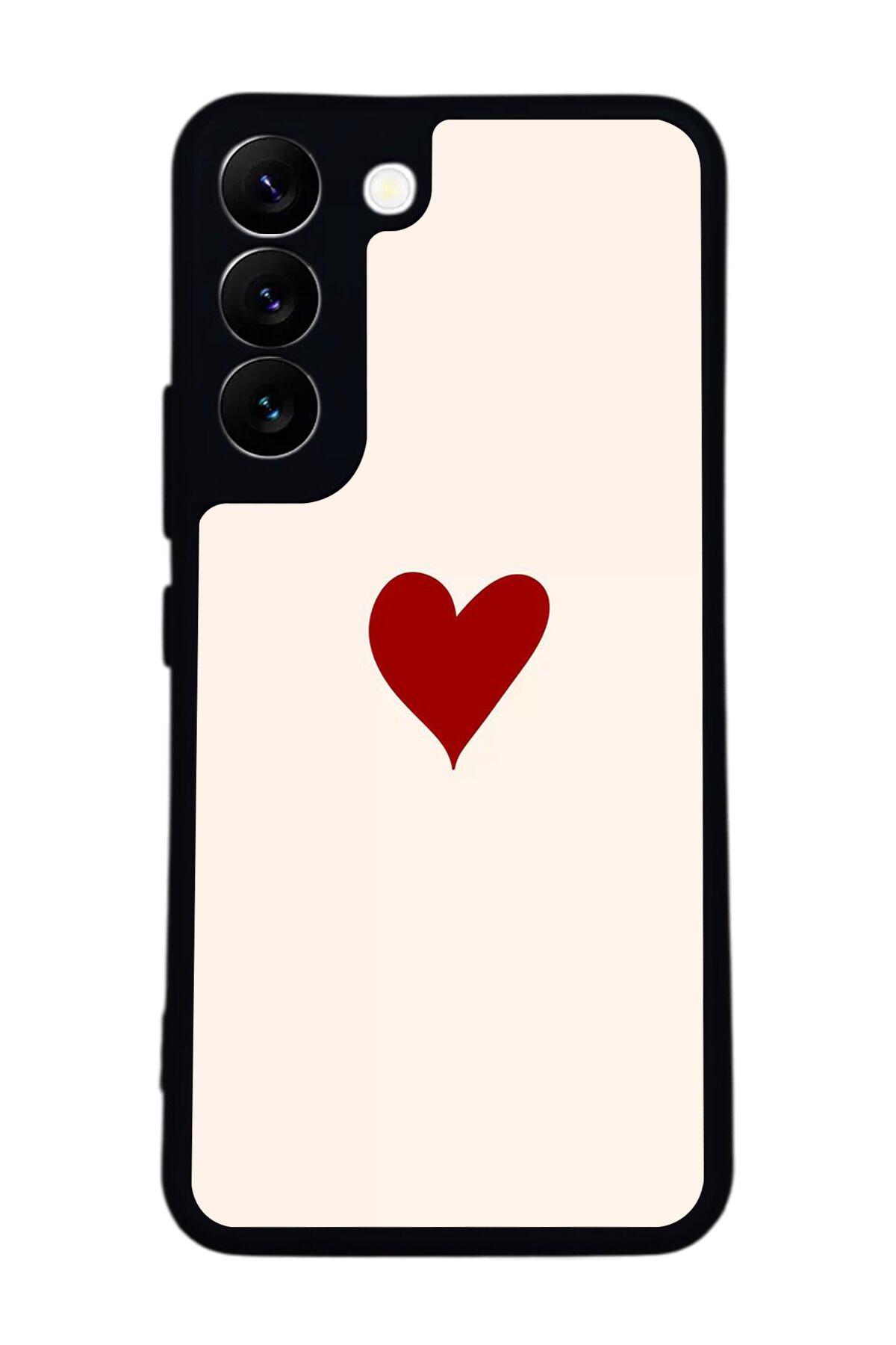 Samsung Galaxy S22 Uyumlu Kalp Love Tasarımlı Glossy Premium Kılıf