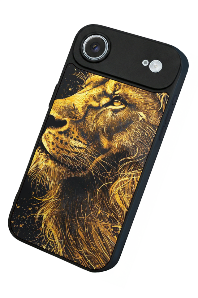 iPhone 17 Air Uyumlu Aslan Tasarımlı Glossy Premium Kılıf